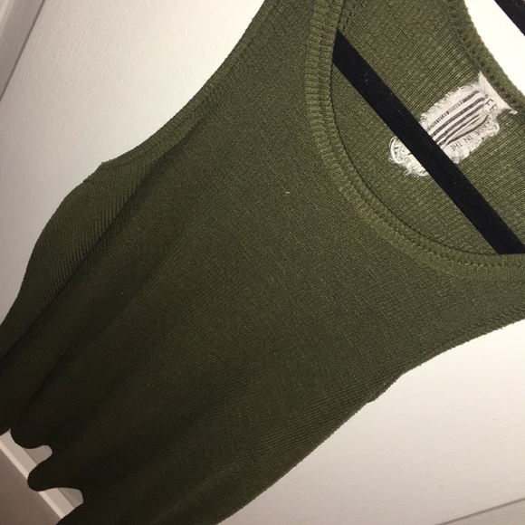 Free People Green Ribbed Tank Top - Picture 4 of 4